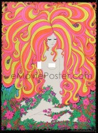 5z927 NATURE'S CHILD 23x30 commercial poster 1970s wild, psychedelic art of a naked woman!