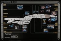 5z952 STAR TREK: THE NEXT GENERATION 24x36 commercial poster 1993 art of the U.S.S. Enterprise!