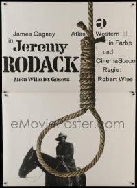 5z055 TRIBUTE TO A BAD MAN German 2p R1960s James Cagney, art of noose by Dorothea Fischer-Nosbisch!