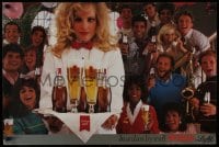 5z467 ANHEUSER-BUSCH 20x30 advertising poster 1984 sexy woman with Michelob light at party!