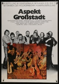 5z101 ASPEKT GROSSSTADT 33x47 German museum/art exhibition 1977 Dix painting of dancers/musicians!