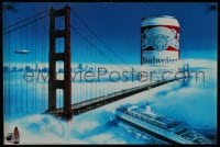 5z495 BUDWEISER Golden Gate style 19x29 advertising poster 1984 advertisement for the King of Beers!