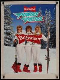 5z501 BUDWEISER powder patrol style 21x28 advertising poster 1986 advertisement for the King of Beers!