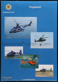 5z619 BUNDESPOLIZEI 17x24 German special poster 2000s Federal German police, cool helicopters!
