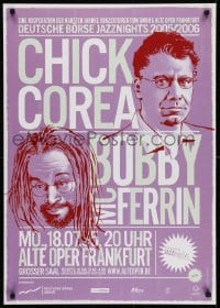5z384 CHICK COREA/BOBBY MCFERRIN 24x33 German music poster 2005 Timm Lotz artwork of the stars!