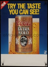 5z511 COORS 20x28 advertising poster 1980s cool can image, try the taste you can see!