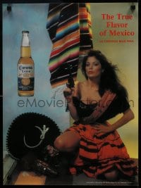 5z514 CORONA EXTRA 17x23 advertising poster 1980s is the true flavor of Mexico, sexy image!