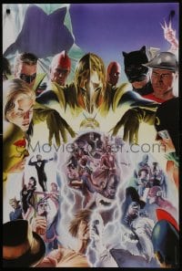 5z636 DC COMICS 24x36 special poster 2000s Ross art of Batman, Superman, Wonder Woman & more!