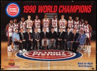 5z642 DETROIT PISTONS 18x25 special poster 1990 the World Champions, basketball, one of the greats!