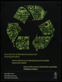 5z653 EDUCATION FOR SUSTAINABLE DEVELOPMENT 24x32 special poster 1990s recycling symbol!