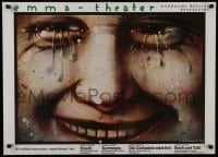 5z425 EMMA - THEATER 24x33 German stage poster 1982 laughing/crying clown by Jerzy Czerniawski!
