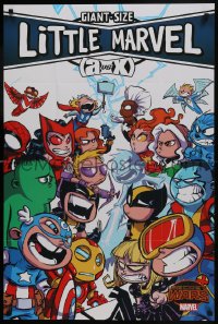 5z668 GIANT SIZE LITTLE MARVEL AVX 24x36 special poster 2015 Skottie Young art of many characters!