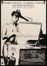 5z690 INTERNATIONAL SUMMER SCHOOL OF PRINTMAKING 19x27 Spanish special poster 1989 sexy!