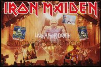 5z391 IRON MAIDEN 24x36 music poster 1985 Live After Death, great image of band on stage!