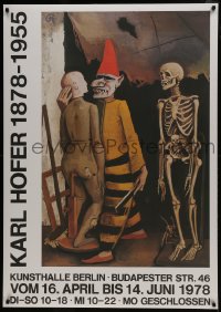 5z119 KARL HOFER 1878 - 1955 33x47 German museum/art exhibition 1978 completely wild skeleton art!