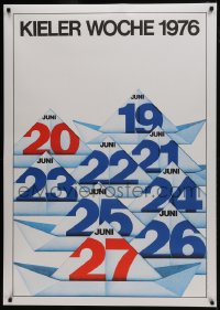 5z070 KIELER WOCHE 1976 33x47 German special poster 1976 Fortsch Von Baumgarten!