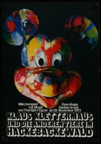 5z436 KLAUS KLETTERMAUS UND DIE ANDEREN TIERE IM HACKEBACKEWALD German stage poster 1973 Mickey!