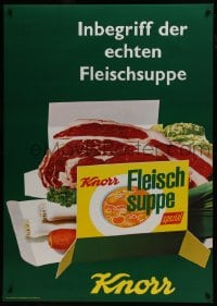 5z209 KNORR 36x51 Swiss advertising poster 1960s package of the seasoning as meat and vegetables!