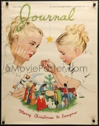 5z704 LADIES' HOME JOURNAL 22x28 special poster 1947 Al Parker art of mother and child, December!