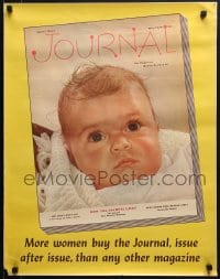 5z712 LADIES' HOME JOURNAL 22x28 special poster 1949 great close-up of cute baby, May!