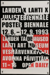 5z129 LAHTI ART MUSEUM text style 32x47 Finnish museum/art exhibition 1993 cool art!