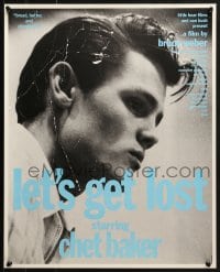 5z720 LET'S GET LOST 17x22 special poster 1988 Bruce Weber, close-up of trumpet player Chet Baker!