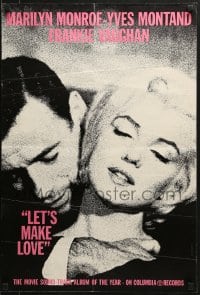 5z397 LET'S MAKE LOVE 20x29 music poster 1960 close-up of super sexy Marilyn Monroe & Yves Montand!