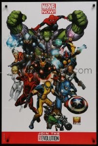 5z734 MARVEL NOW 24x36 special poster 2012 Joe Quesada art of Spider Man, Hulk, many more!