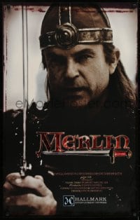 5z841 MERLIN tv poster 1998 Sam Neill in the title role, Carter, Gielgud, top-notch cast!