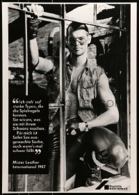 5z739 MISTER LEATHER INTERNATIONAL 1987 20x28 German special poster 1987 HIV/AIDS educational!