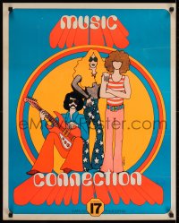 5z842 MUSIC CONNECTION tv poster 1970 WPHL in Philadelphia, groovy Wilson art, before MTV launched!