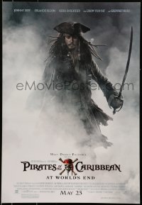 5z751 PIRATES OF THE CARIBBEAN: AT WORLD'S END 2-sided 19x27 special poster 2007 Depp, Knightley & more!