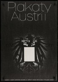 5z577 PLAKATY AUSTRII 23x33 Austrian museum/art exhibition 1971 Austrian Coat of Arms by Bertrandt!