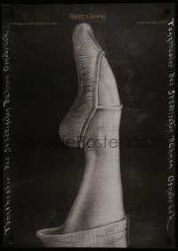 5z456 SILENT CLOWNS 24x33 German stage poster 1981 Jerzy Czerniawski art of ballet dancer's leg!