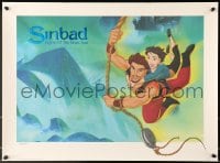 5z339 SINBAD LEGEND OF THE SEVEN SEAS #1544/2690 18x24 art print 2003 cool art from DreamWorks cartoon, Brad Pitt!