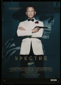 5z861 SPECTRE advance mini poster 2015 cool image of Daniel Craig as James Bond 007 with gun!