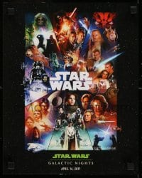 5z797 STAR WARS GALACTIC NIGHTS group of 2 11x14 special posters 2017 great images from all movies!