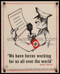 5z324 WE HAVE FORCES WORKING FOR US ALL OVER THE WORLD 16x20 WWII war poster 1942 Golovin art!