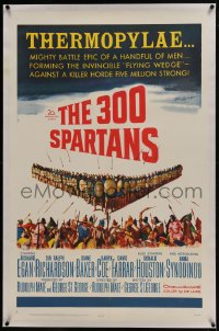 6a196 300 SPARTANS linen 1sh 1962 Richard Egan in Ancient Greece, The mighty battle of Thermopylae!