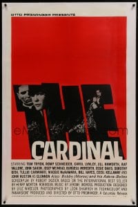 6a235 CARDINAL linen 1sh 1964 Otto Preminger, Romy Schneider, Tom Tryon, Saul Bass title art!