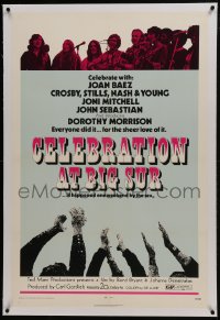 6a241 CELEBRATION AT BIG SUR linen 1sh 1971 celebrate with Joan Baez, Crosby, Stills, Nash & Young!