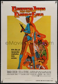 6a245 CLEOPATRA JONES & THE CASINO OF GOLD linen 1sh 1975 great Tanenbaum art of sexy Tamara Dobson!