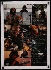 6a114 BEATLES linen 15x21 Chilean commercial poster 1990 montage of John, Paul, George & Ringo!