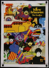 6a123 YELLOW SUBMARINE linen 15x21 Chilean commercial poster 2000s psychedelic art of The Beatles!