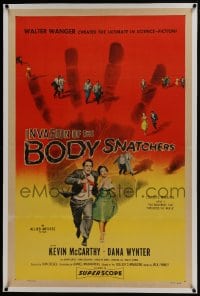 6a350 INVASION OF THE BODY SNATCHERS linen 1sh 1956 classic horror, the ultimate in science-fiction!