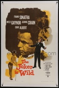 6a358 JOKER IS WILD linen 1sh 1957 Frank Sinatra as Joe E. Lewis, sexy Mitzi Gaynor, Jeanne Crain