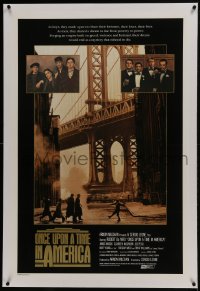 6a396 ONCE UPON A TIME IN AMERICA linen int'l 1sh 1984 Robert De Niro, James Woods, Sergio Leone!
