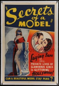 6a435 SECRETS OF A MODEL linen 1sh 1940 laying bare private lives of girls in Hollywood, very rare!