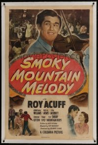 6a441 SMOKY MOUNTAIN MELODY linen 1sh 1948 great c/u of country musician Roy Acuff playing fiddle!