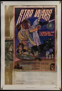6a453 STAR WARS linen style D NSS style 1sh 1978 George Lucas, circus poster art by Struzan & White!